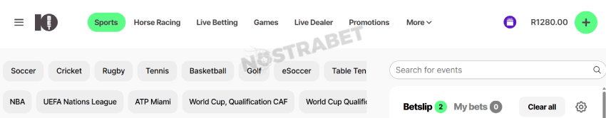 10bet sports betting coverage