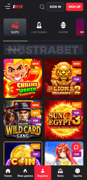 1red casino games