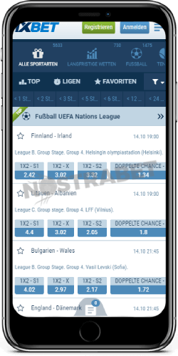 1xBet Mobile Sportwetten