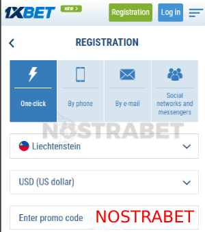 1xbet registration