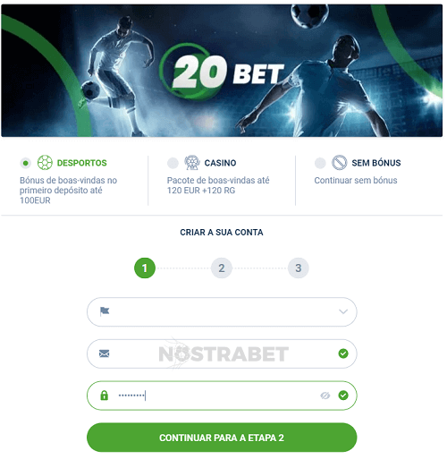 Como ativar os bônus 20Bet