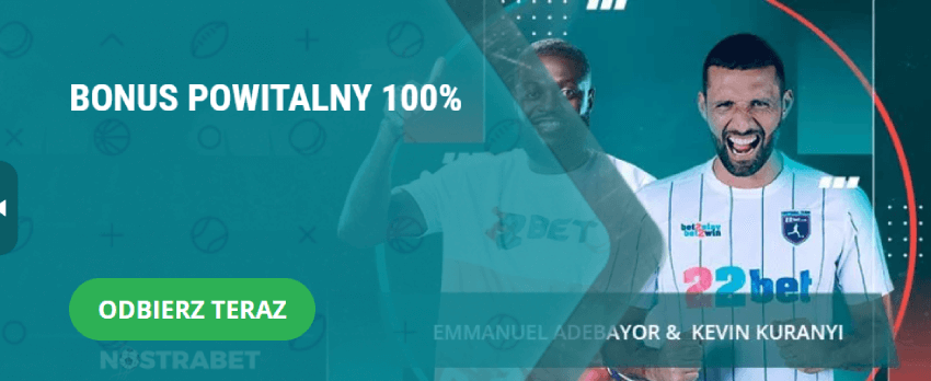 Sportowy bonus powitalny 22bet