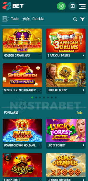 Jogos de casino 22bet