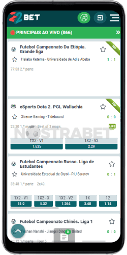 Versão móvel da 22bet