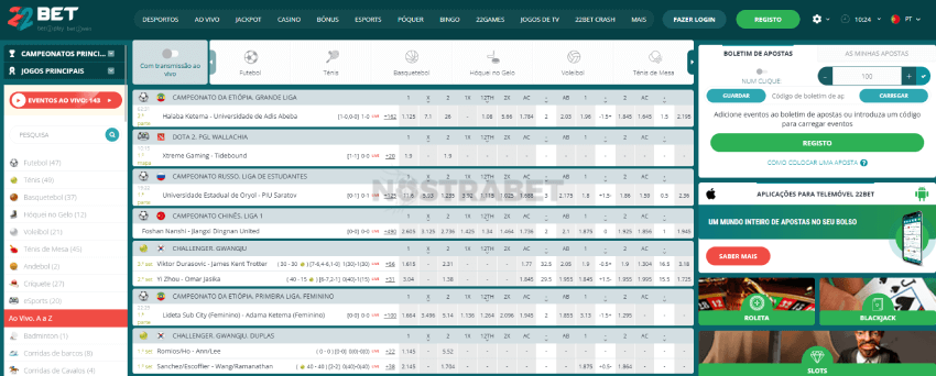 22bet desportos