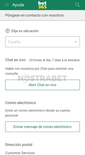 Ayuda de bet365: chat en vivo y correo electrónico