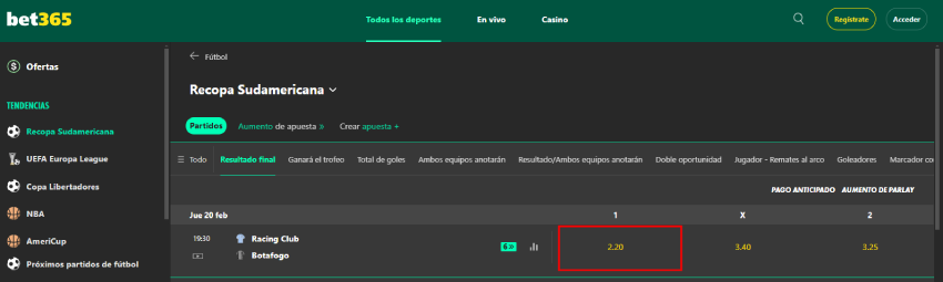 bet365 cómo apostar