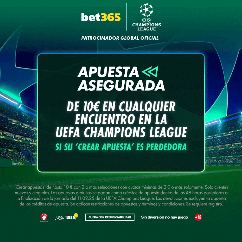 Ejemplo de apuesta asegurada en bet365