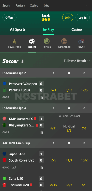 bet365 in-play betting