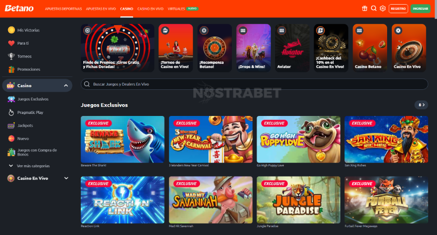 Juegos de Casino Betano