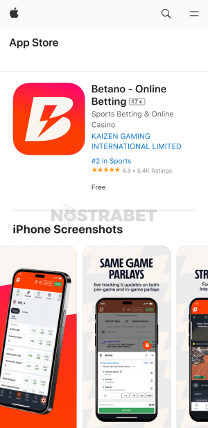 бетано ios приложение - app store