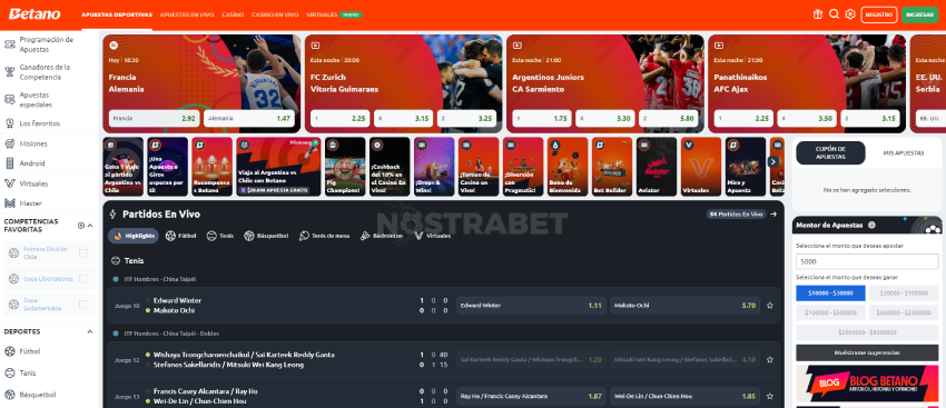Diseño Web Betano Chile