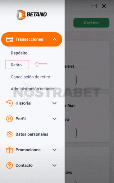Retirada de betano