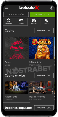 aplicación móvil betsafe