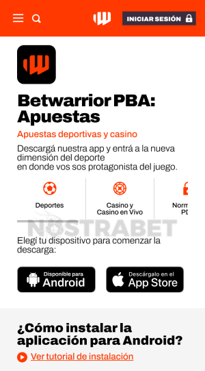 Betwarrior app descargar Android