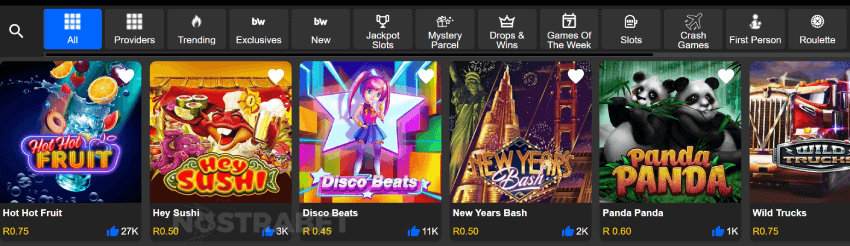 betway casino games