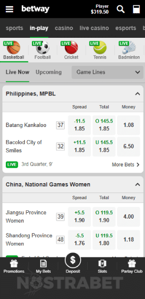 betway live betting canada