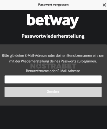 Betway-Passwort zurücksetzen