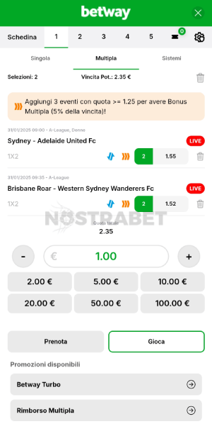 betway piazza una scommessa