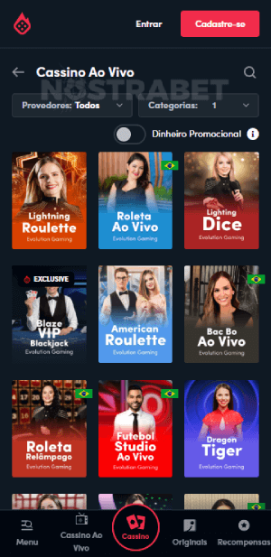 jogos ao vivo do cassino blaze