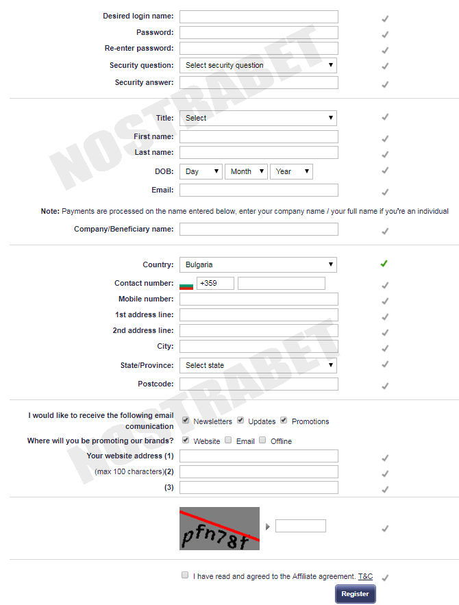 Bwin Affiliates - регистрация