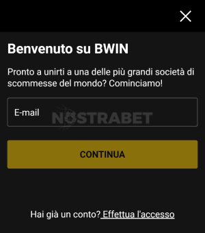 registrazione bwin