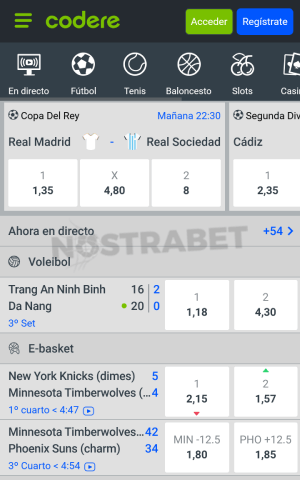 Codere apuestas en vivo movil