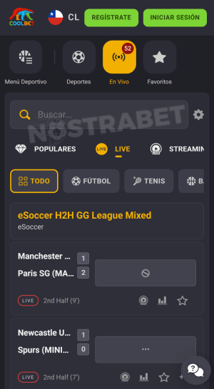 Coolbet apuestas en vivo movil