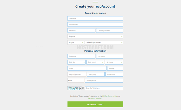 регистрация в ecopayz