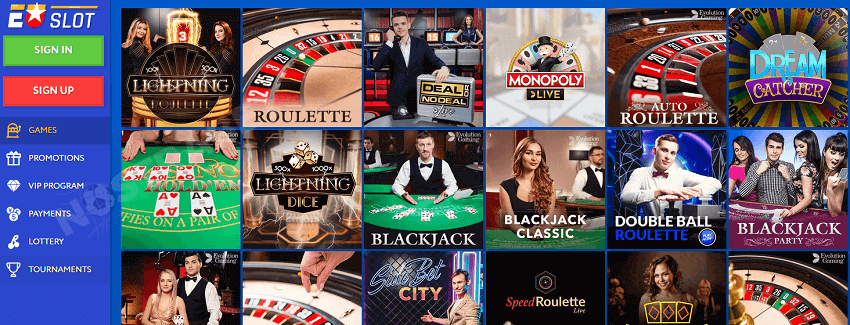 EUslot live casino