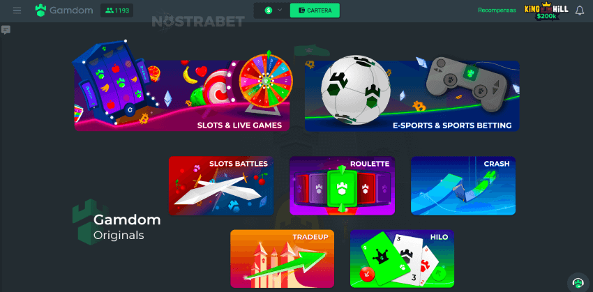 diseño de casino gamedom