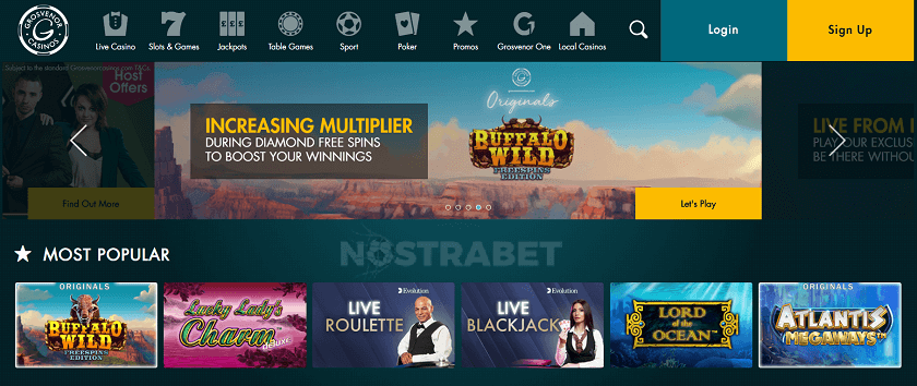 Grosvenor Online Casino Design
