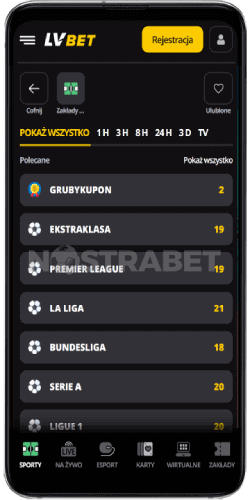Zakłady sportowe w aplikacji lvbet na Androida