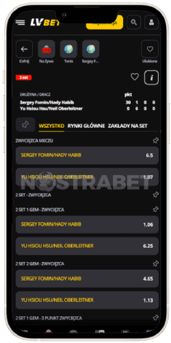 Aplikacja lvbet ios zakłady na żywo na tenisa