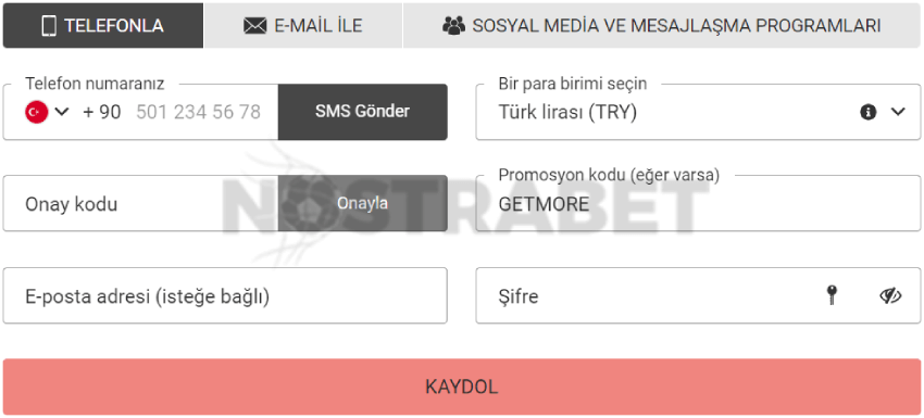 Megapari Kayıt Formu