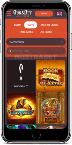 mobile website version of gunsbet