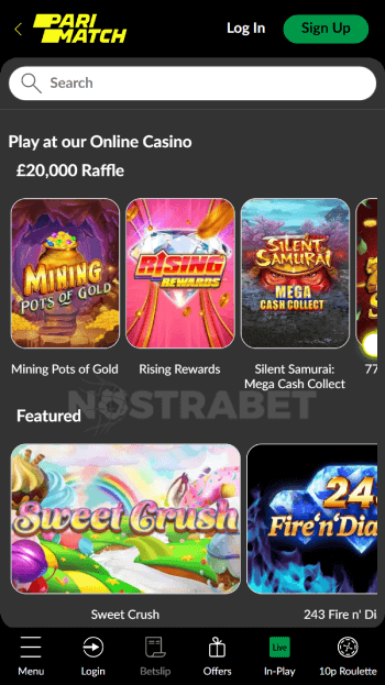parimatch UK casino mobile