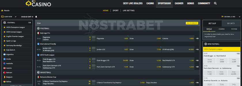 ph sportsbook section