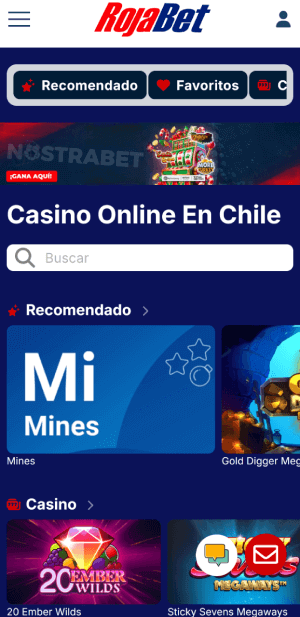 Rojabet juegos de casino para móvil