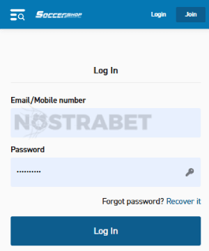 soccershop login steps