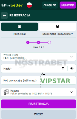 kod bonusowy kasyna spinbetter