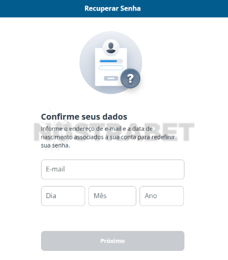 redefinição de senha sportingbet