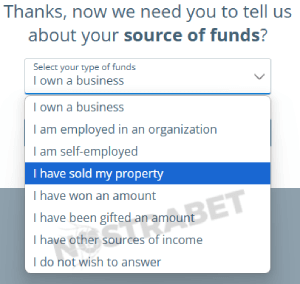 sportingbet source of funds