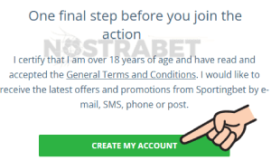 sportingbet create account