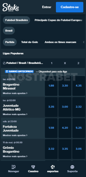 Esportes Stake no celular