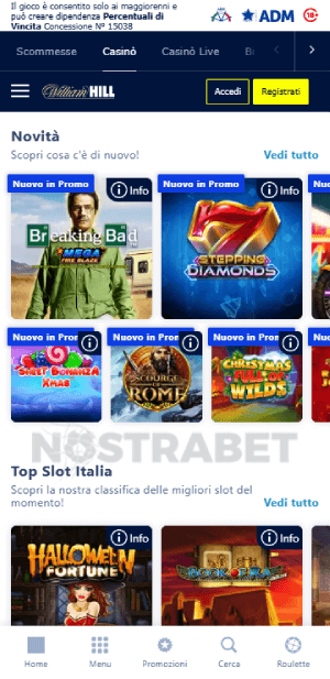 giochi da casinò william hill
