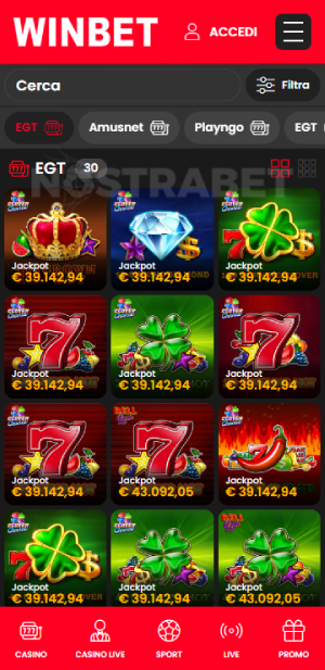 giochi da casinò winbet